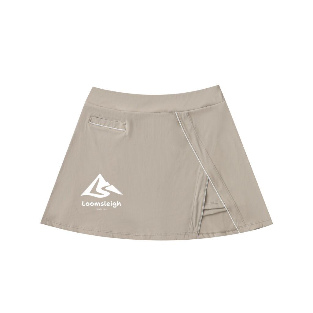 High-Waist Pocketed A-Line Skirt