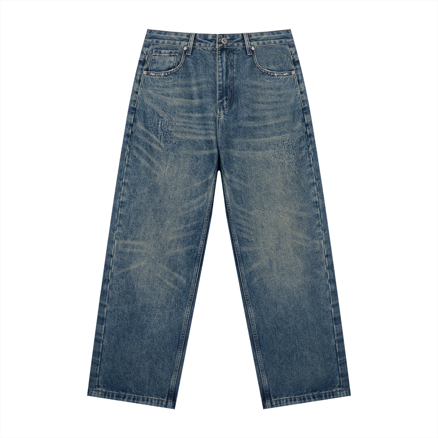 Men's Distressed Barrel Leg Jeans - Image 23
