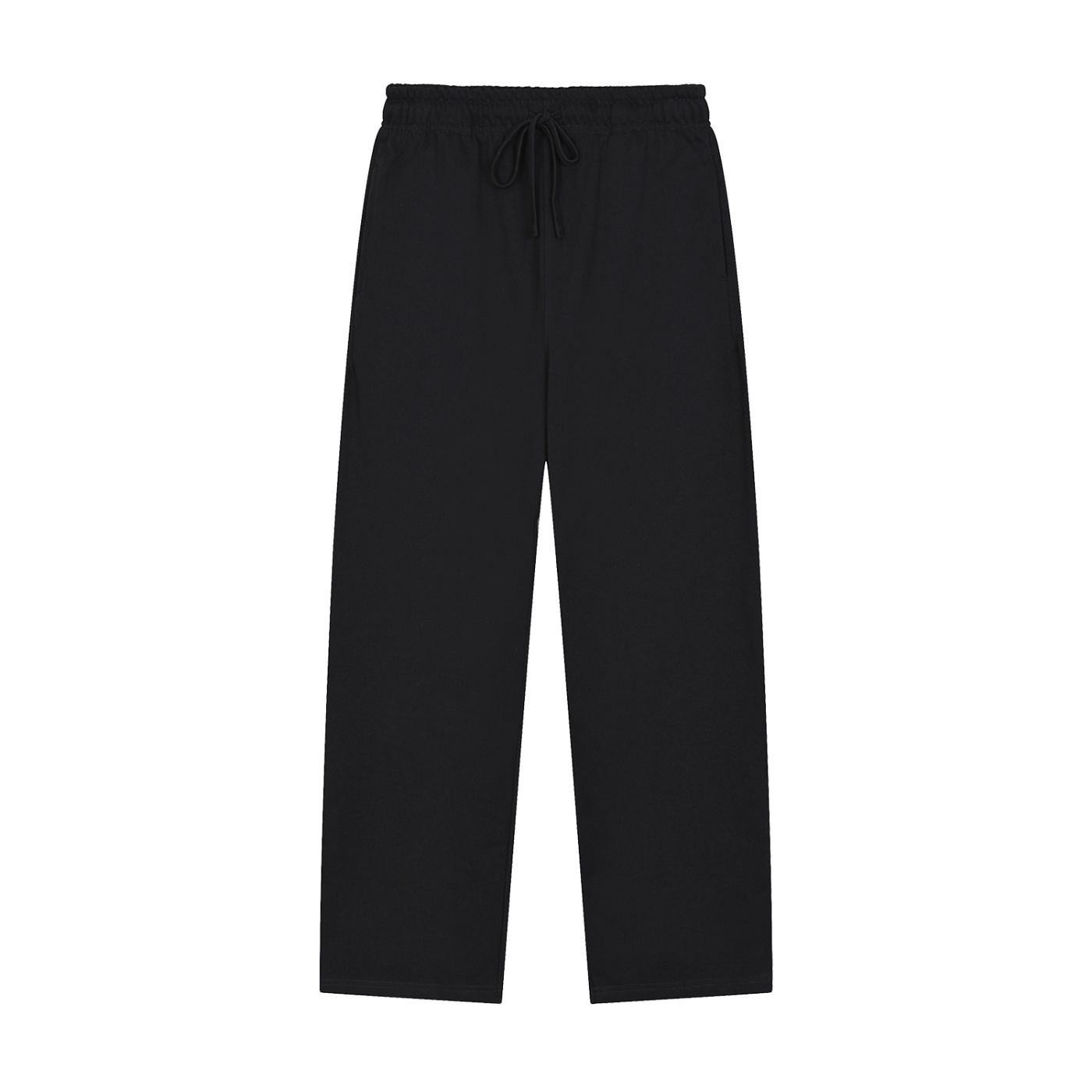 Solid Color Straight-Leg Sweatpants