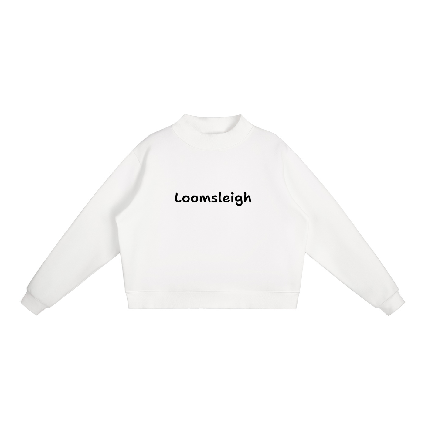Loomsleigh Essential Fleece Mock-Neck Crew Sweatshirt - Image 3