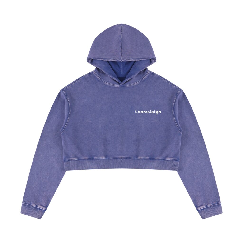 Women’s Mineral Washed Crop Hoodie