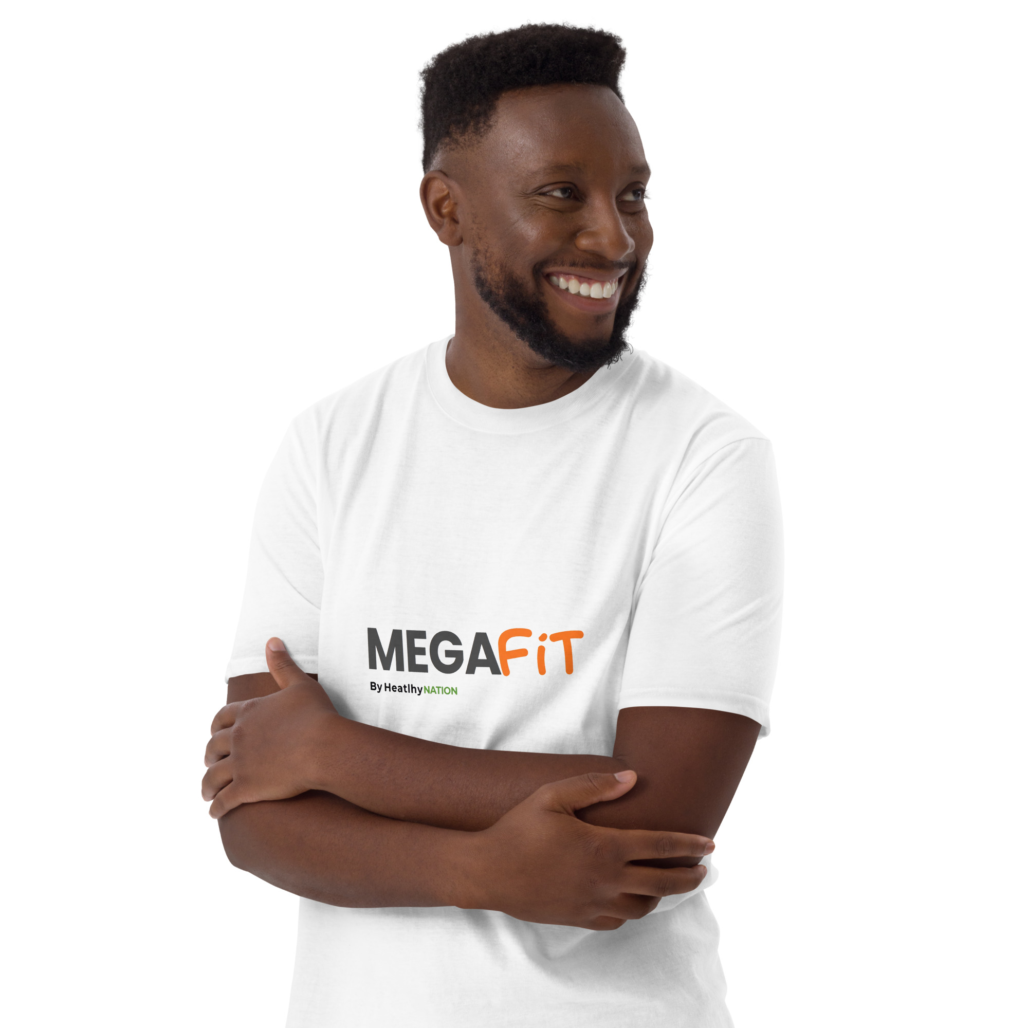 Mega fit Short-Sleeve Unisex T-Shirt - white - Image 4