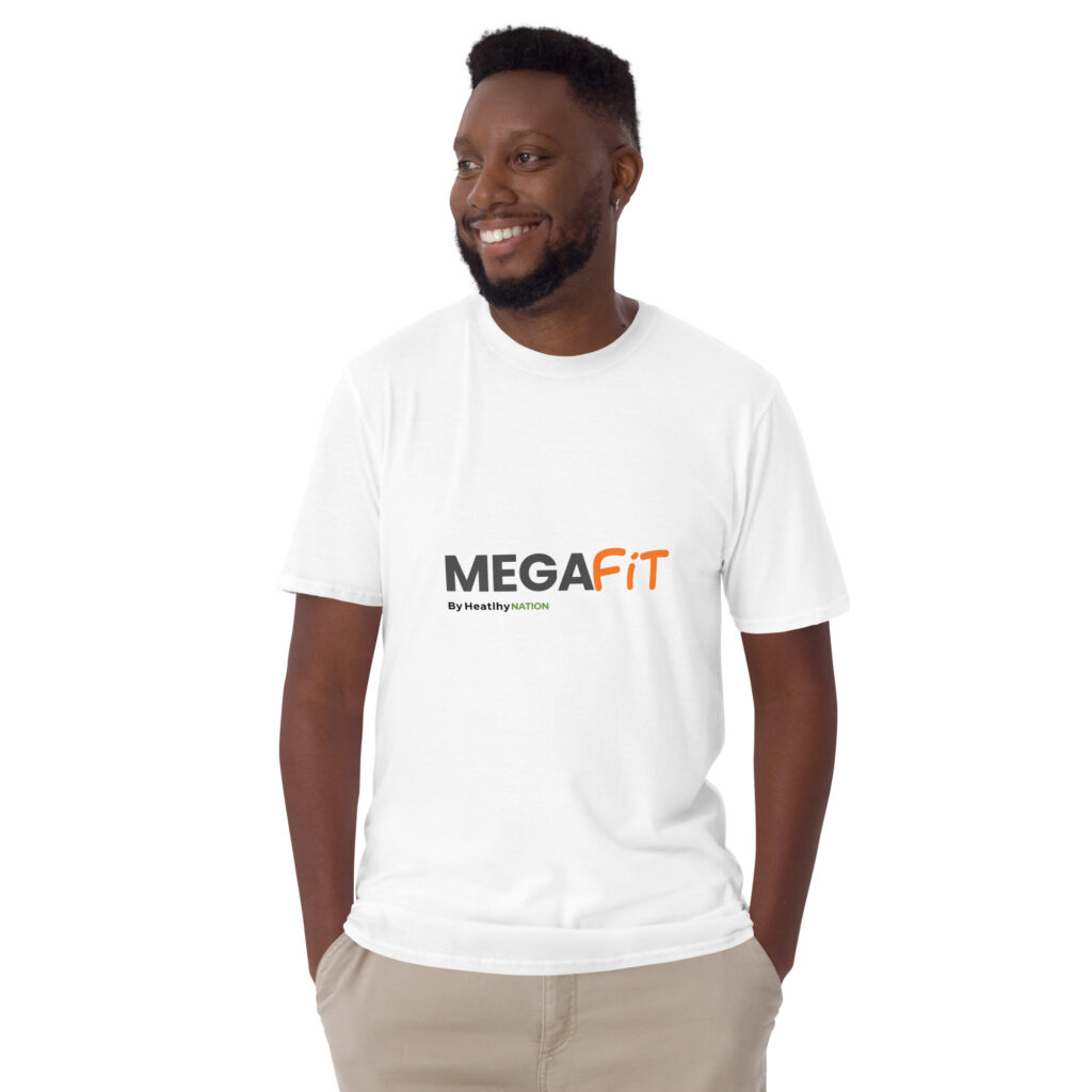 Mega fit Short-Sleeve Unisex T-Shirt - white