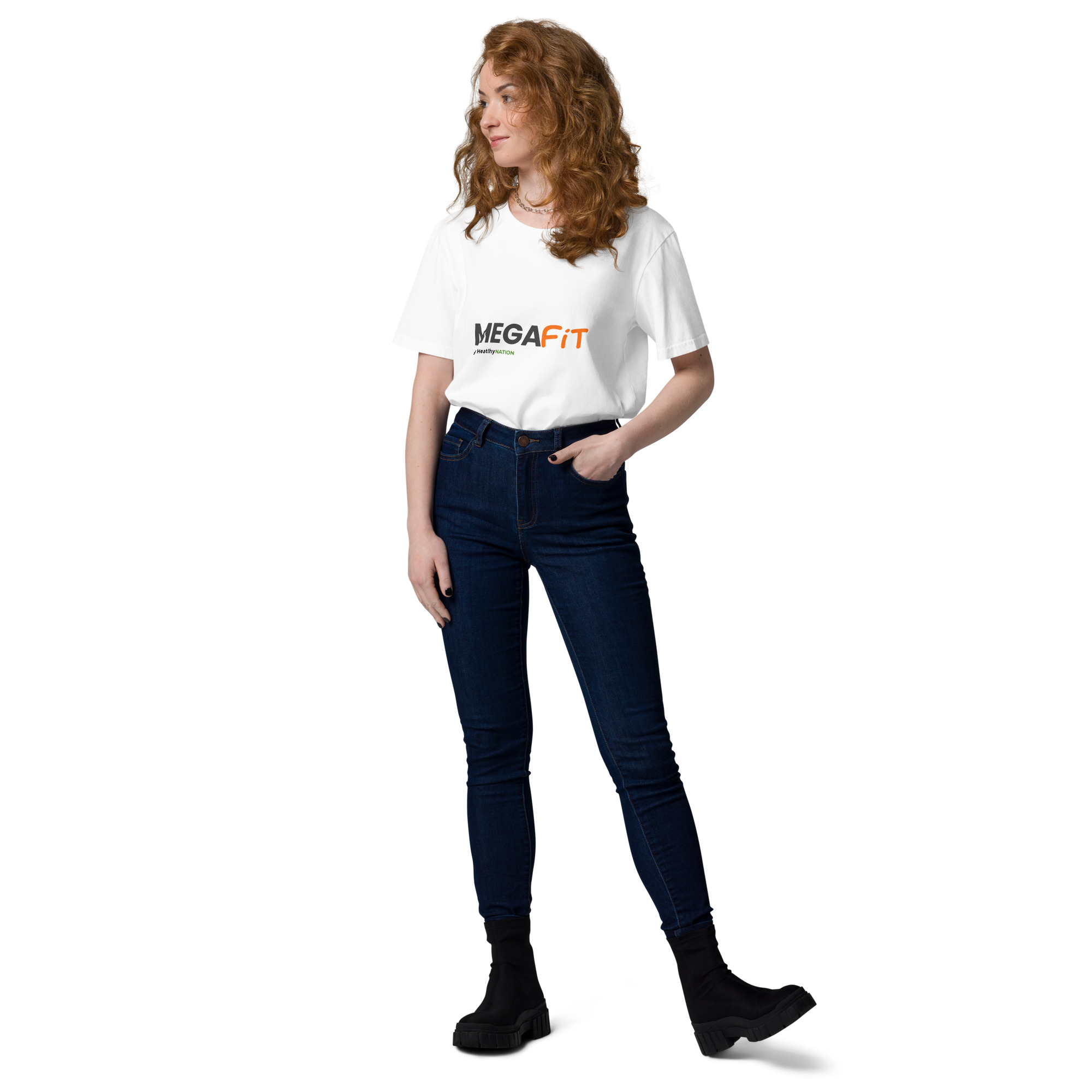 MegaFit Unisex Organic Cotton Creator 2.0 T-Shirt - White - Image 11