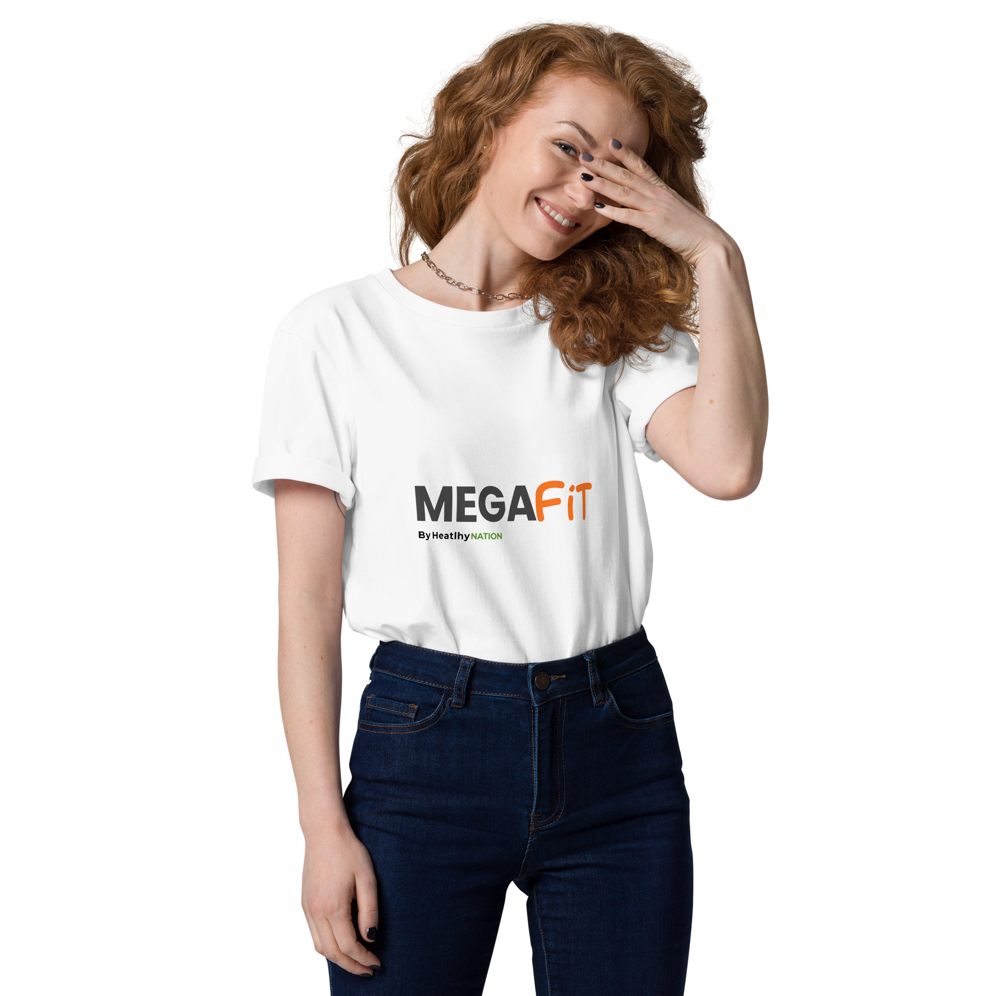 MegaFit Unisex Organic Cotton Creator 2.0 T-Shirt - White - Image 6