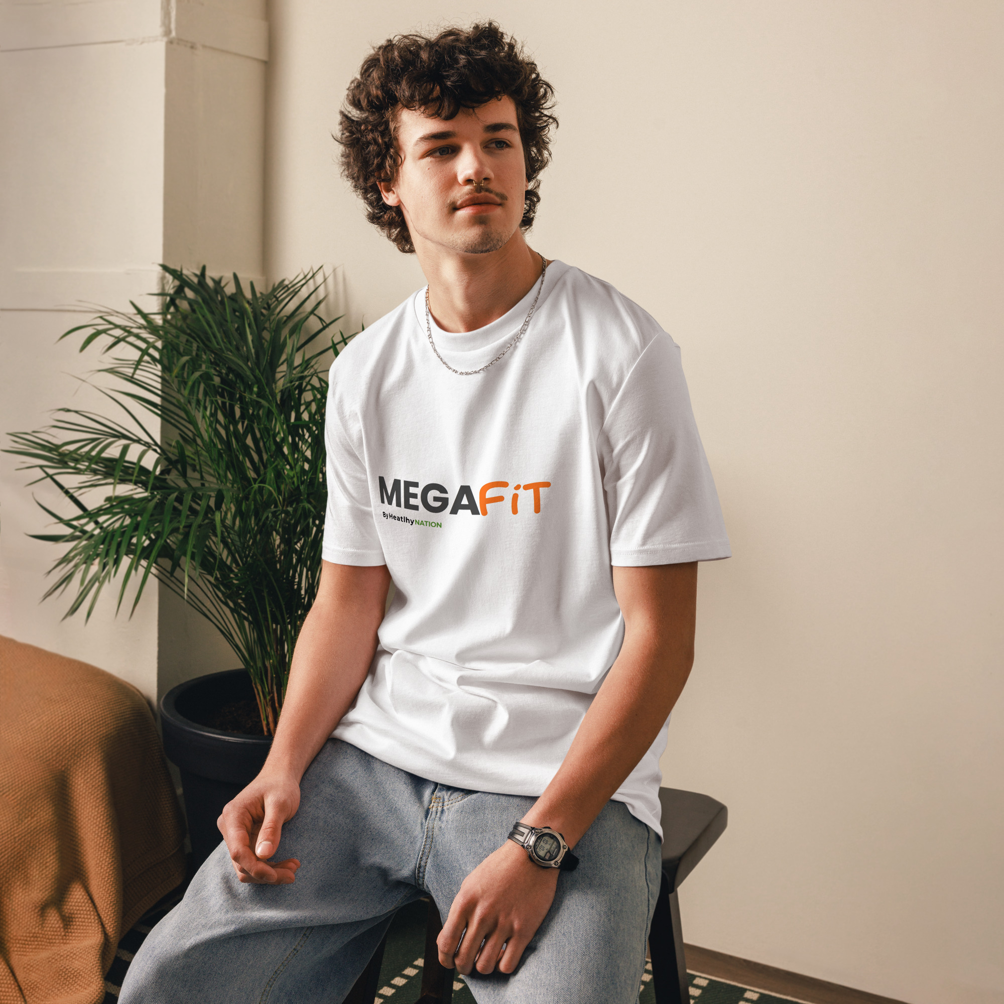 MegaFit Unisex Organic Cotton Creator 2.0 T-Shirt - White - Image 7