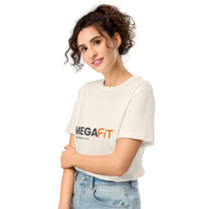 Mega Fit Unisex organic mid-light t-shirt - Vintage white